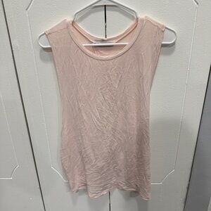 inLUV Pink Oversized Tie Back Muscle Tank